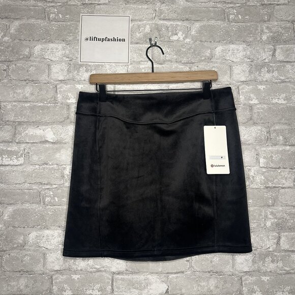 Lululemon Scuba High Rise Mini Skirt Velvet NWT Size Large (BLACK) LW8AL9S - Picture 3 of 15
